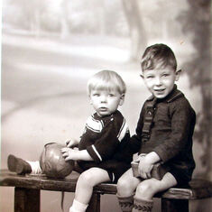 Brian (aged 2) and older brother, Dennis