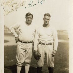 One of Brians favorite photos of Babe Ruth and Lou Gehrig