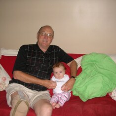 Cuddles - with Grandpa and Ella