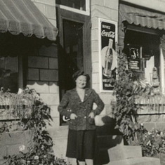 Brian's Mom, Mary Ward, in Montebello.  She was raised in Ireland, met William in Verdun, Montreal and married him there.