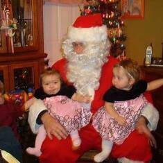 Brian playing santa for his nieces and nephews