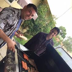 Sal and Haven at Liams 1 year barbeque