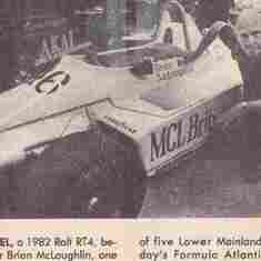 Brian McLoughlin with Ralt RT4 Formula Atlantic 1982