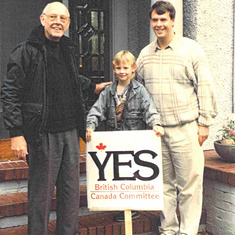 Brian recruits Grandson Samuel and son Michael to Candian Unity