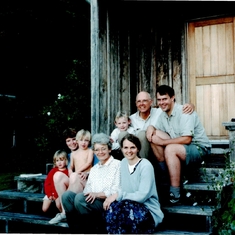 Brian McLoughlin with family 1992