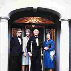 Peter and MargAnn Jones with Brian and Sarah after the Crash 1984