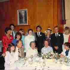 McLoughlin family gathered at Mike & Sue's Wedding 1983