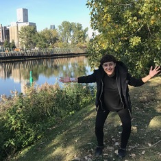 by the canal in Montreal