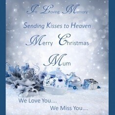 Another day, another year
your always missed cause your not here
But up above in angels wings
the words we love you we always sings.
Merry christmas to our very special mum.xxx