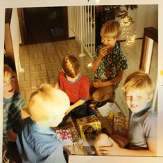 Dave's neighborhood birthday party, Lake Oswego - circa ~1971 (Bruce on the far left)