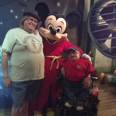 Hanging with Mickey at Disneyland