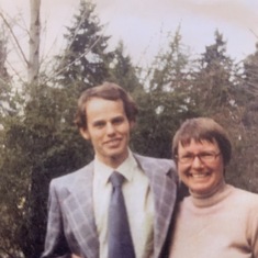 Bruce with his mother