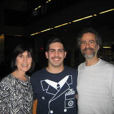 Bruce and Mindy with his nephew Steven after a college play!