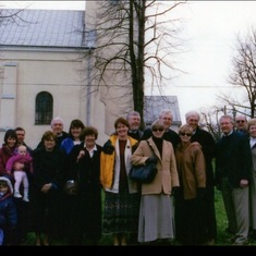 Poland family trip, 2001, at his grandmother's birthplace.