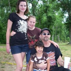 Bryan with daughter Crystal and granddaughter Reilyn and Hannah