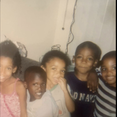 Bryant and his siblings and  cousins 