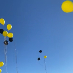We celebrated Bryant's 21st birthday with a balloon release under clear and sunny skies.