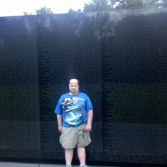 Bryce at the Vietnam Memorial in Washington DC