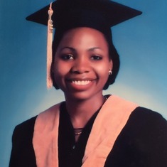 Buky at graduation from Johns Hopkins University (MPH) 2002