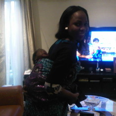 Aunty Buky with Sope (Kemi's son)