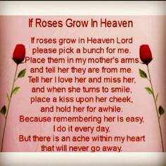 sending roses to heaven