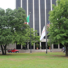 CompuCom Corp Flag Half Mast in honor of Byron 20150424