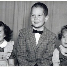family, childhood.  with sisters Sally and Jody