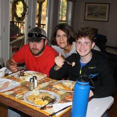 Jacob, Aunt Meggie and Caleb Thanksgiving 2018