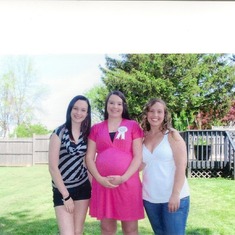Cameron and her sisters, Jordan, Samantha, and soon to be baby Elijah.