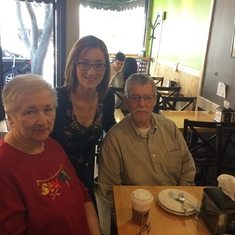 Brunch at Pekara bakery and cafe in Champaign with Camille, Celeste (eldest grandchild) and Ken