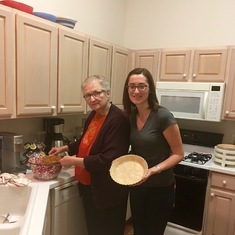 Learning to make pumpkin and sour cream raisin pies with Camille and Celeste