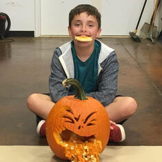 Winning Pumpkin carving contest
