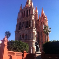 San Miguel De Allende, the church from outside
