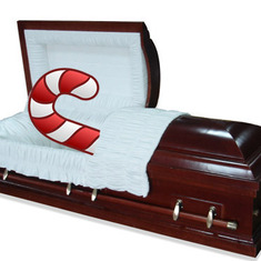 Candy O'Cane in his eternal resting place.