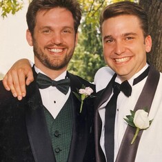 Raymond and Carl at his wedding to Julie