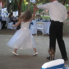 They had SO much fun dancing together!! (Tianna with Carl.)