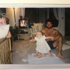 Carl with Jordan and Jessica 1997