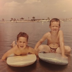 The beginning of Carl's surfing career!  1965. 