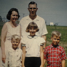 Carl, Hazel and children, 1958?