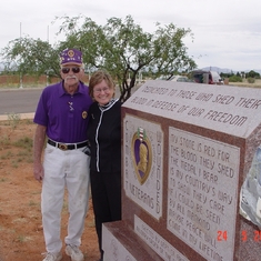 Purple Heart Monument at Veteran's Cemetary