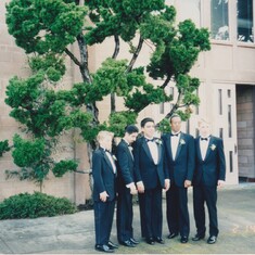 Dan Wilson, Frank Chavez, Carlos Chavez, Chris Wilson and Andy Wilson on Carlos & Sarah Wedding Day