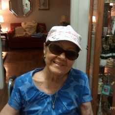 My sweet mom .. ready to go to the park,,,mom miss you miss these warm days we took you to the park..xoxo