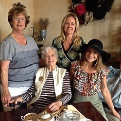 Four generations; Mom, daughter Vaughn, granddaughter Melinda, and great-granddaughter Brittney
