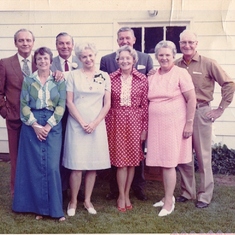 1972 Utah reunion; L to R - Carmen and Grant Welling, Anita and Ralph Welling, Jean and David Welling, Mary and Vern Kotter