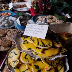Carol's cookies at her Holiday Cookie Party 2018