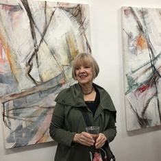 Carol at her exhibition