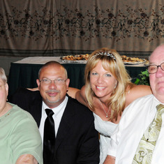 Carol, Steve (son-in-law), Sheila (daughter), Chuck (husband) at Steve and Sheila's wedding.