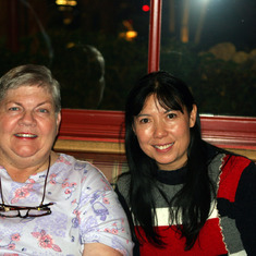 Carol and Susan McKee (son's wife) at Claim Jumper Roseville CA, Oct 2005