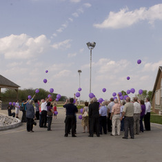 Balloon release at Carol's Celebration of Life