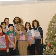 At Charleen's, 1987         (left to right: Eve, Jessica, Francine, Dave, Charlie, Me, Carol, Kate, Charleen)
